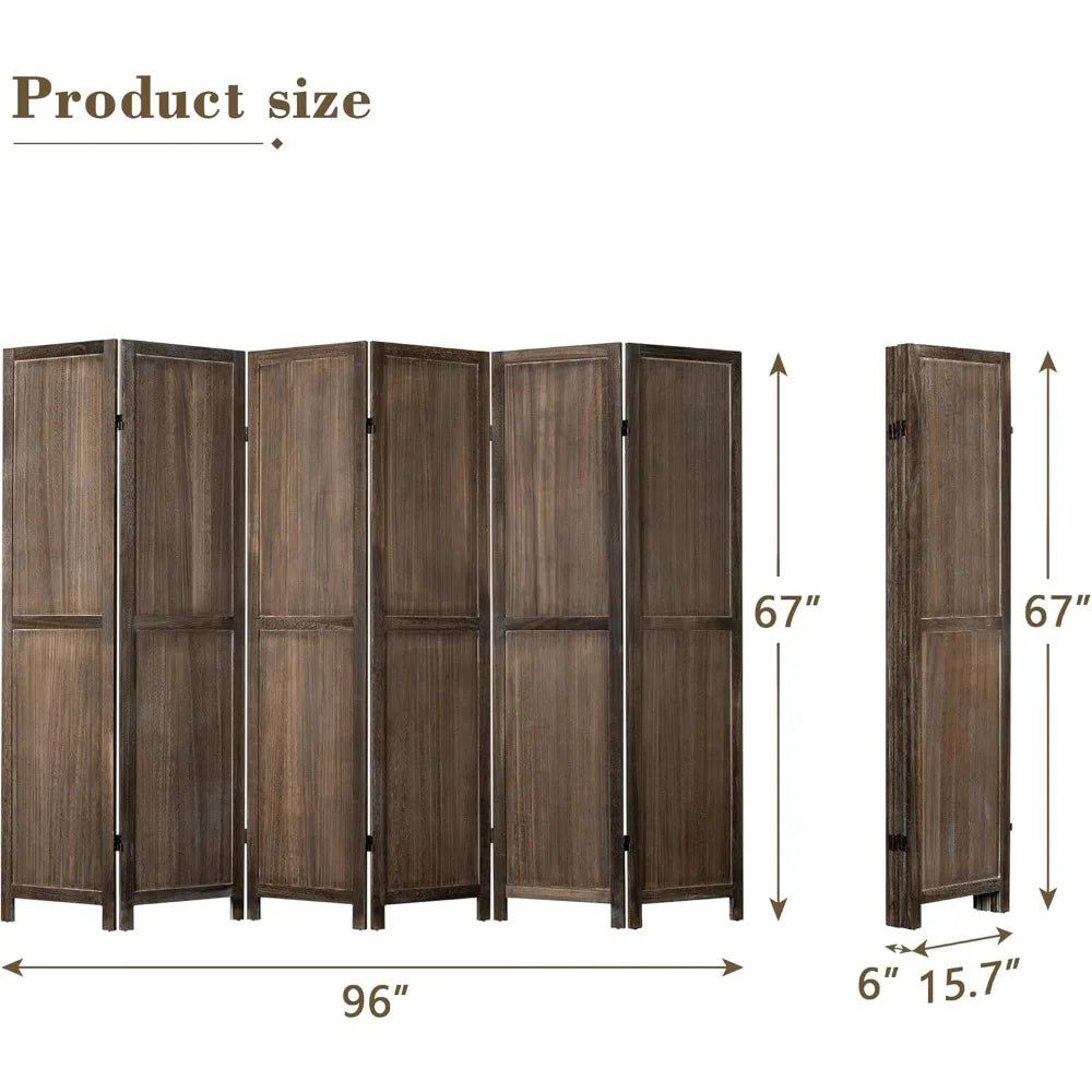 Six Panel Room Divider Screen 360 Degree Folding Panels