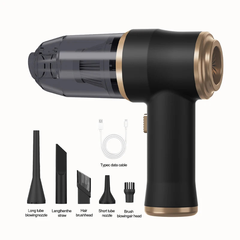 Cordless Car Vacuum Cleaner Bagless Portable High Power With HEPA Filter
