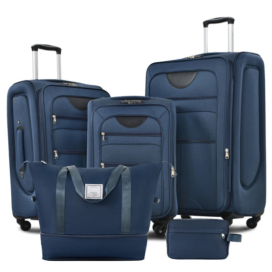 Softside Luggage Set 5 Piece Expandable Spinner Lightweight