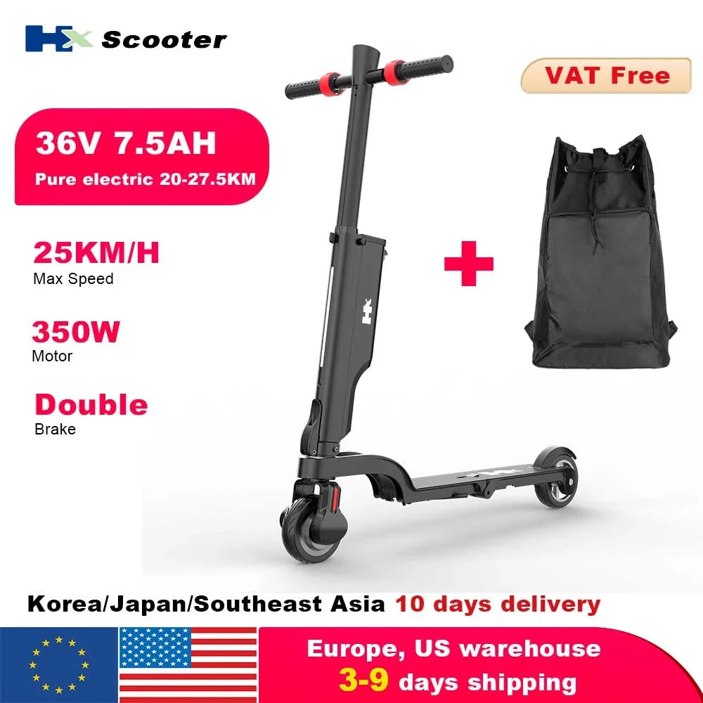 HX Foldable Electric Scooter 350W 25 Kmh 36V For Adults 5.5 Inch