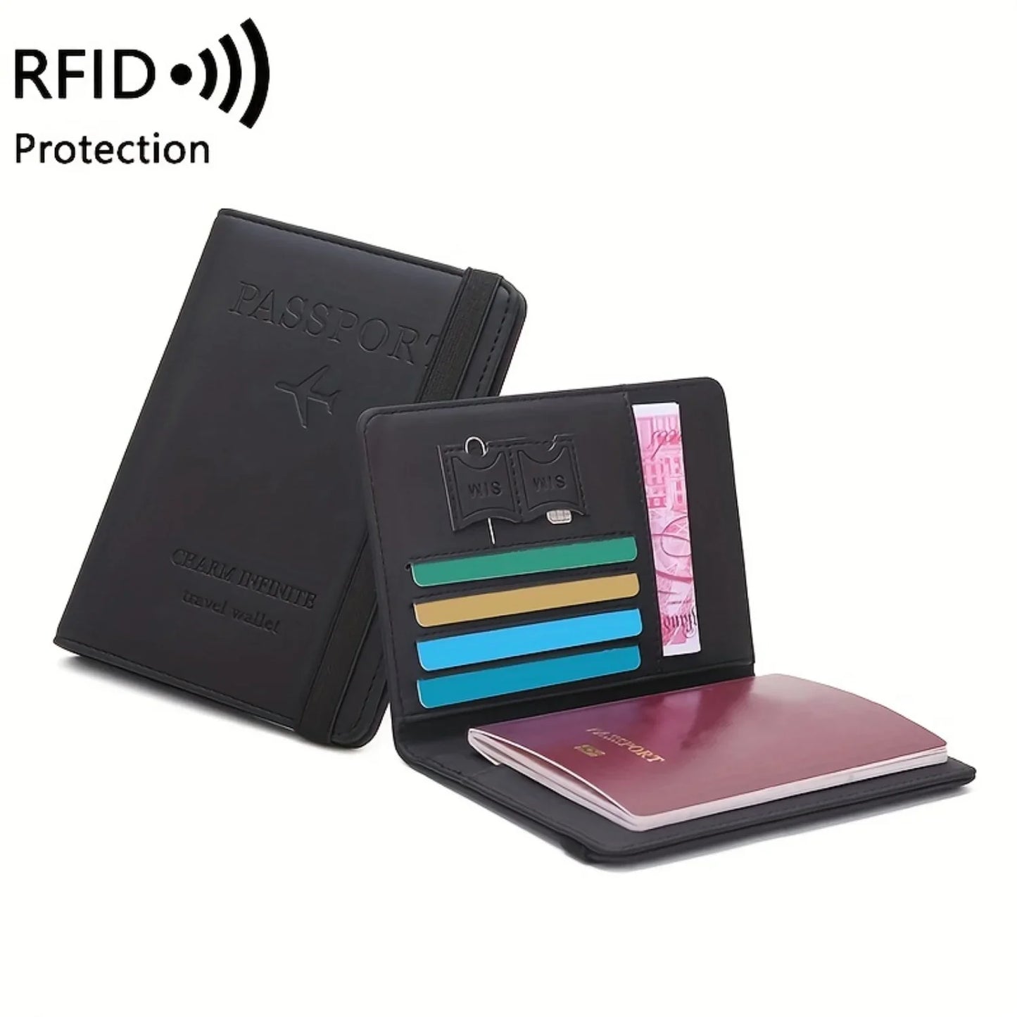 RFID Anti Theft Multi Card Passport Bag Travel Document Holder