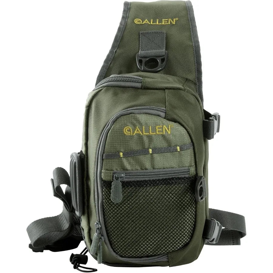 Cedar Creek Fly Fishing Sling Pack Fits 4 Tackle Boxes Gray Lime Olive Green