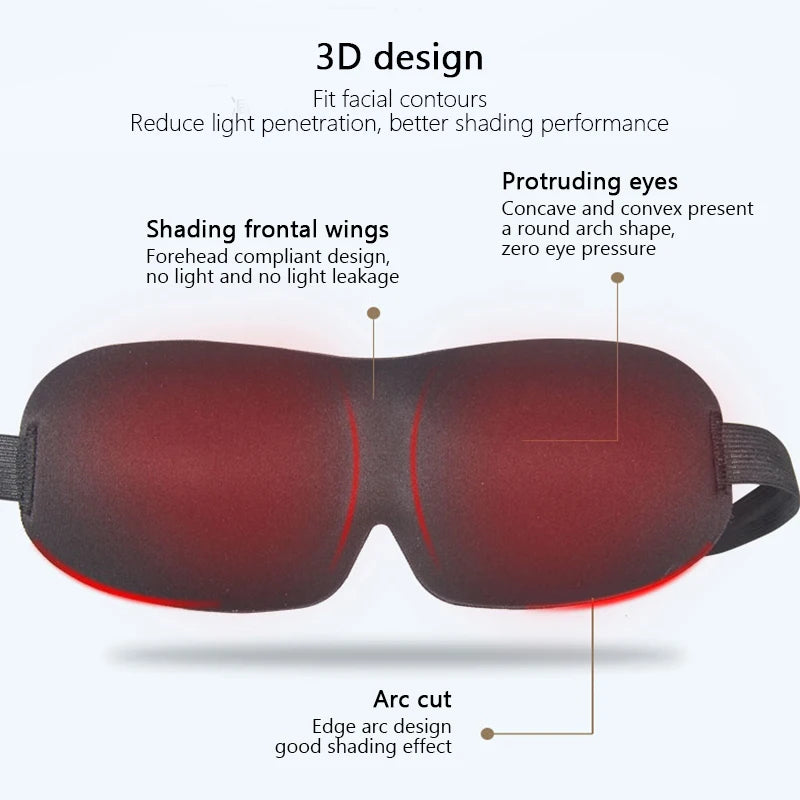 3D Contoured Eye Mask Sleeping Aid Block Out Light For Women And Men