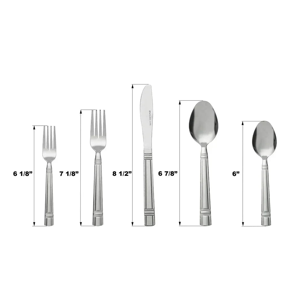 Elegant 49 Piece Stainless Steel Flatware Set With Organizer Tray For 8