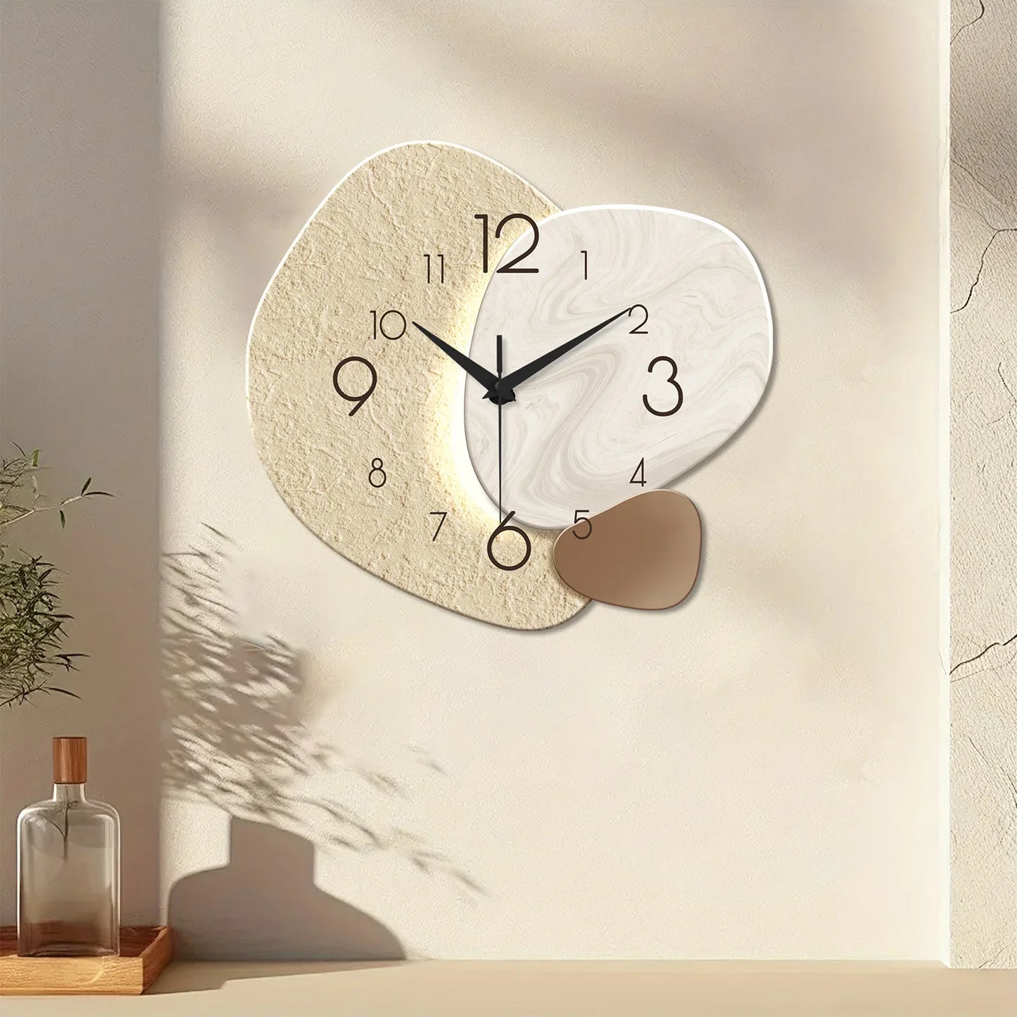 Modern Simple Wall Clock Silent Quartz No Battery Included