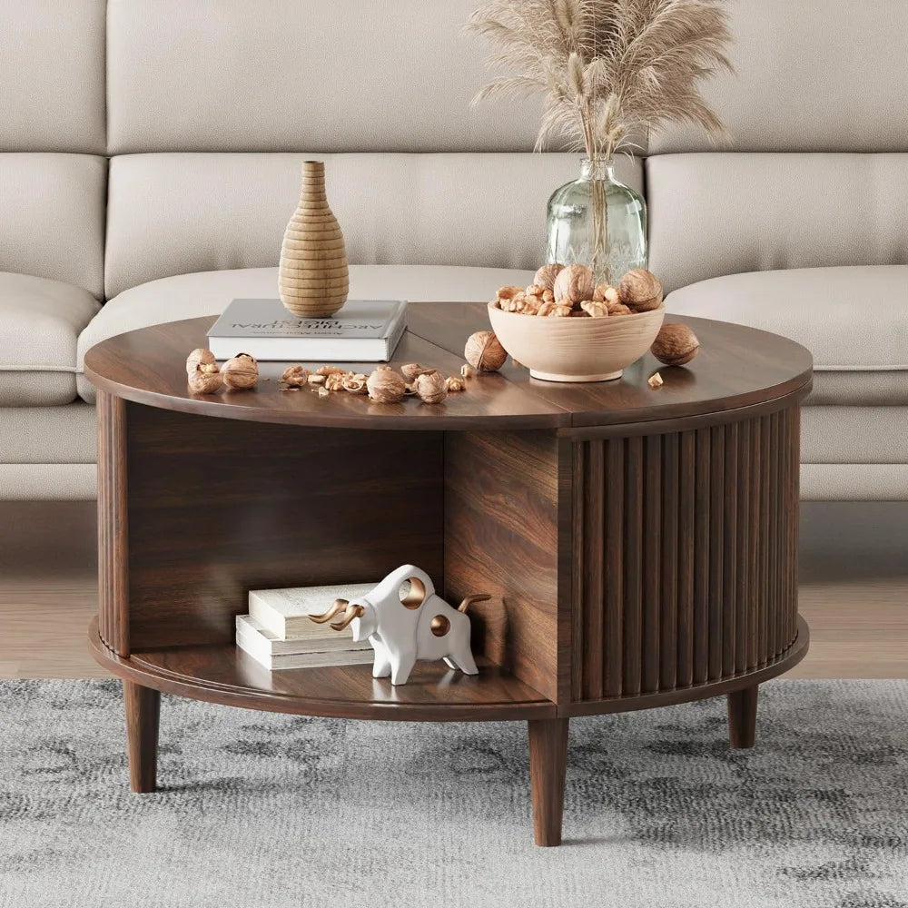 Mid Century Modern Lift Top Coffee Table With Storage