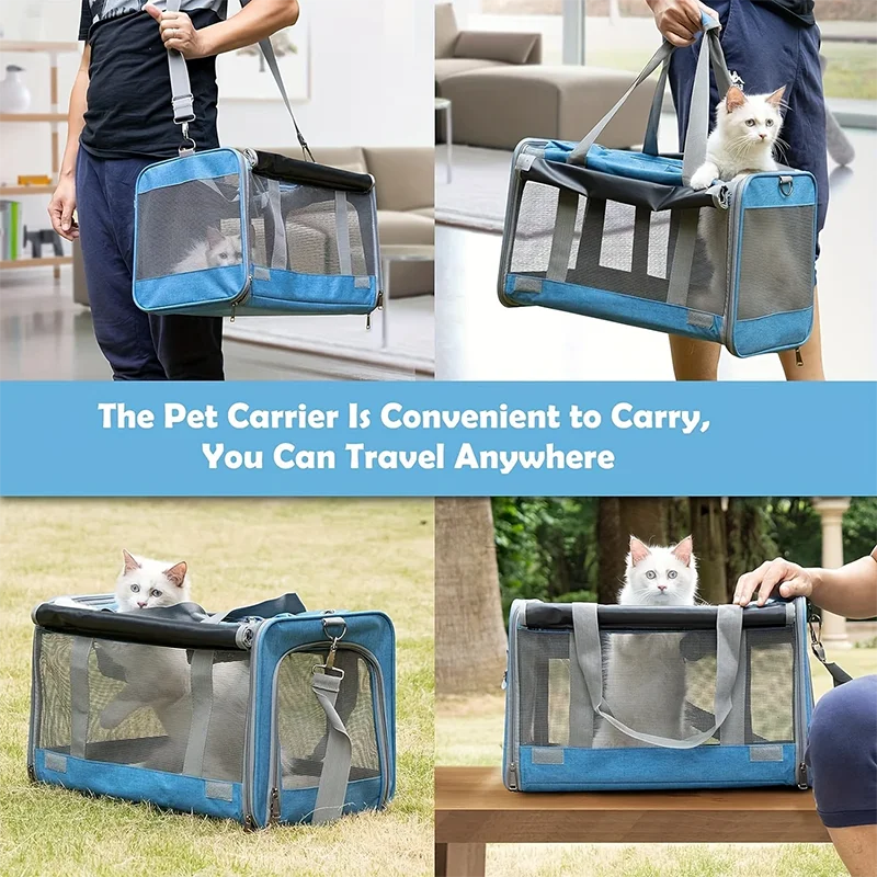 Breathable All Round Pet Carrier Bag For Cats And Dogs Portable Airline Approved