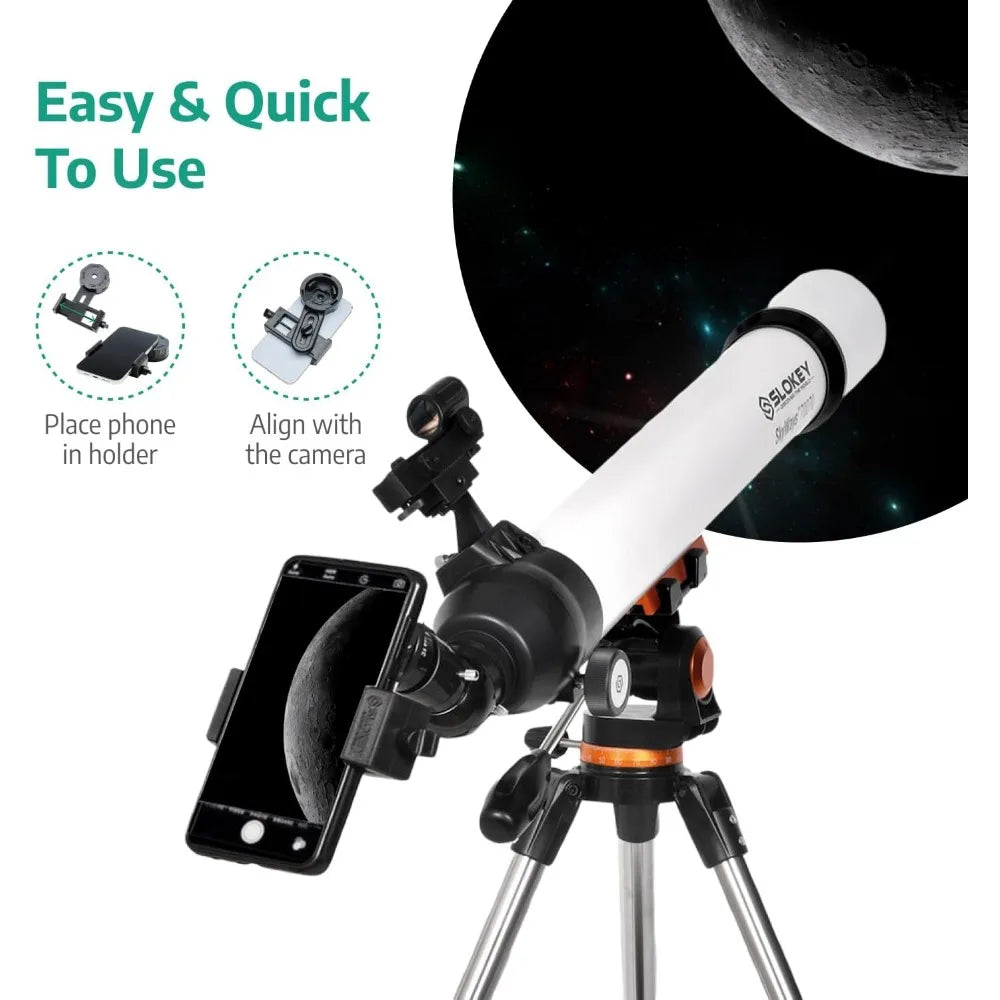 SkyWays 70070 Telescope 70mm Aperture 10x Magnification For Astronomy And Stargazing