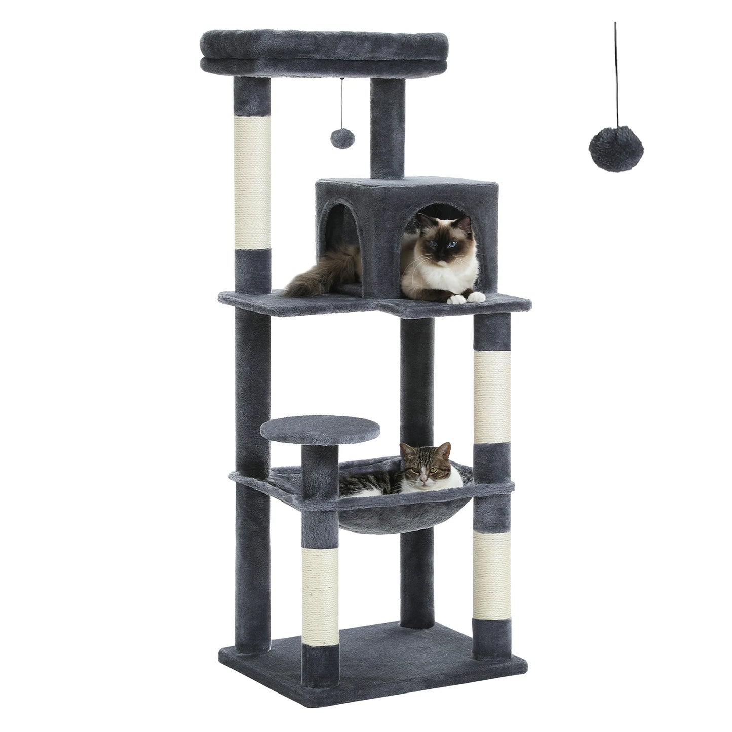 5 Level Cat Tree for Large Cats with Sisal Scratching Posts