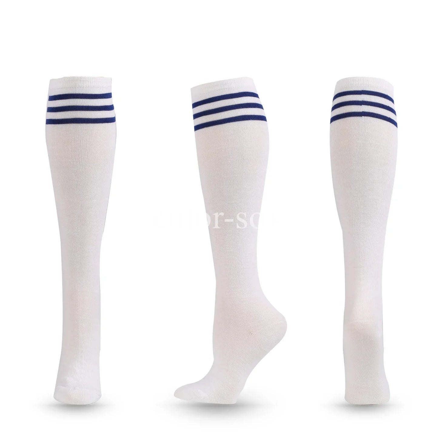 Compression Socks Soccer Socks Non Slip Knee High Striped