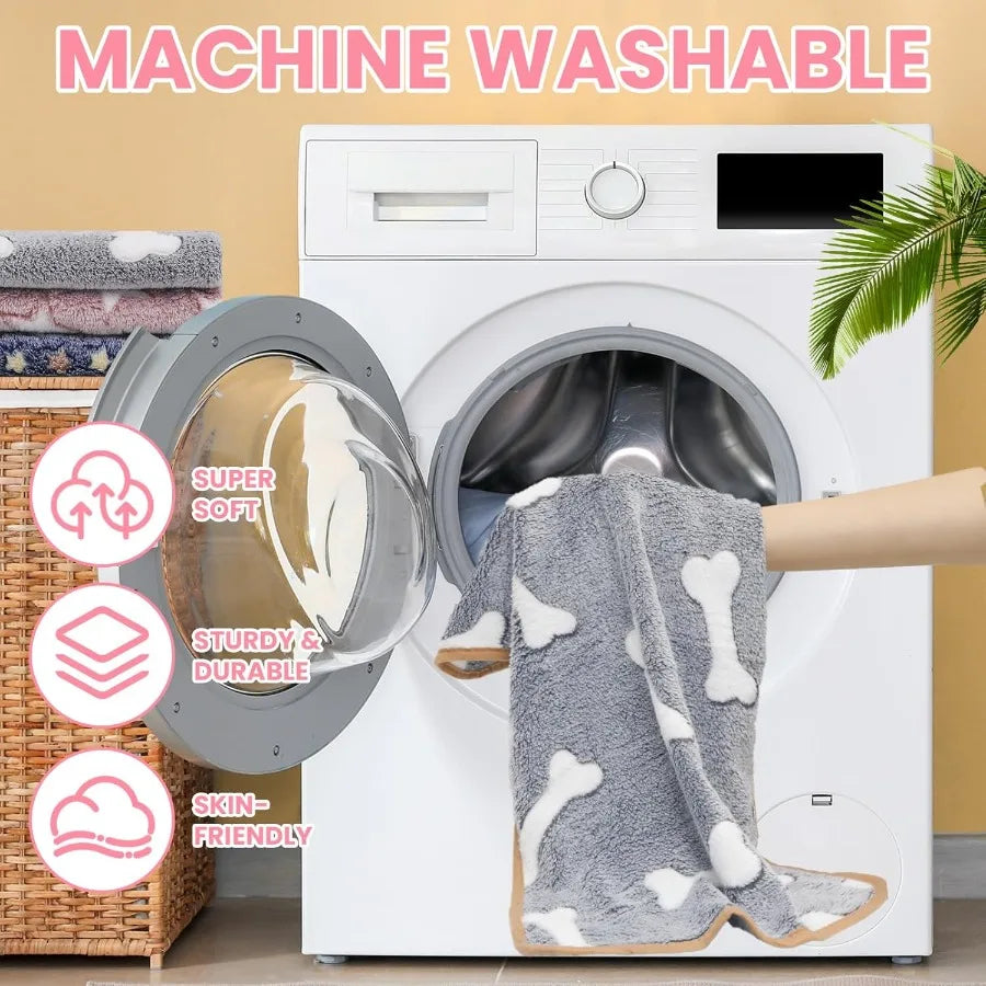 3 Pcs Dog Blanket Calming Super Soft Sleep Mat Washable Small Medium Large Dogs