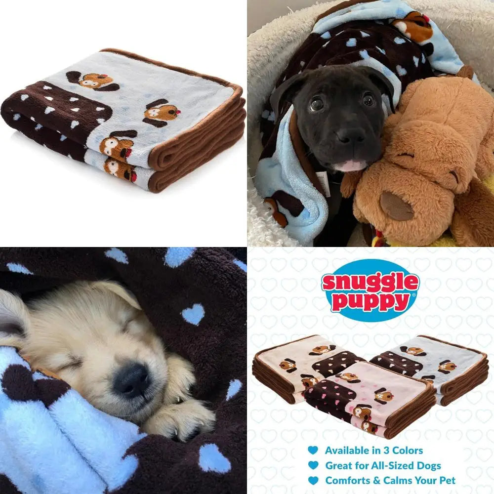 Snuggle Puppy Blanket for Pets - Cozy Dog Blanket for Small Dogs - Machine Washable Dog Blanket in Blue