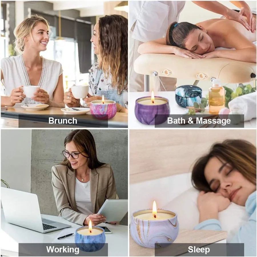 Scented Candles Gift Set For Women 9 Pack Soy Wax With Essential Oils Lavender