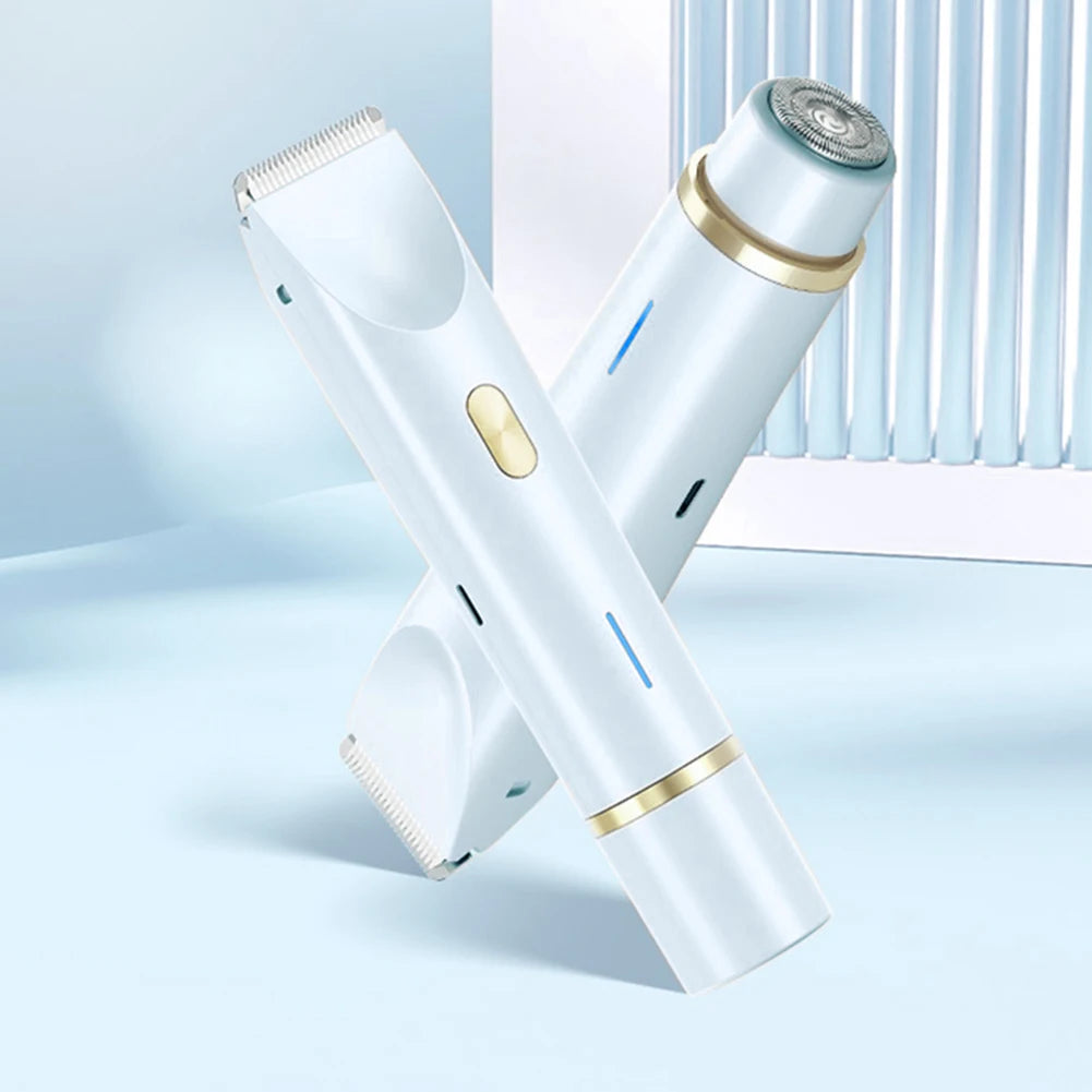 Electric Razor Woman Shaver Dual Head Electric Hair Clipper Women Mustache Epilator Leg Bikini Body Hair Trimmer for Pubic Legs