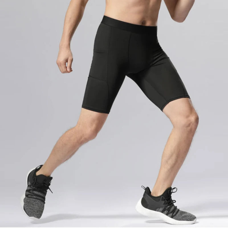 Mens Quick Dry Compression Running Shorts For Gym Fitness Training