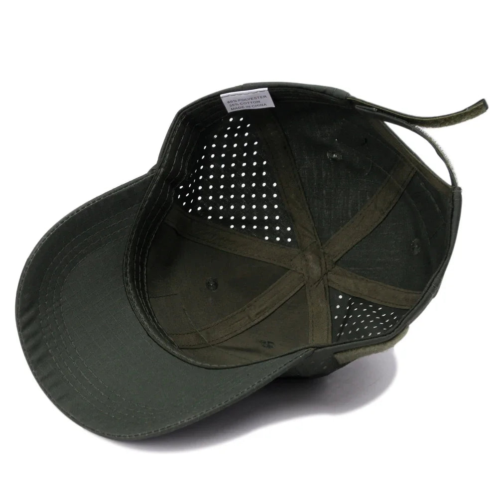 Men Camouflage Baseball Cap Sun Protection Velcro For Hiking