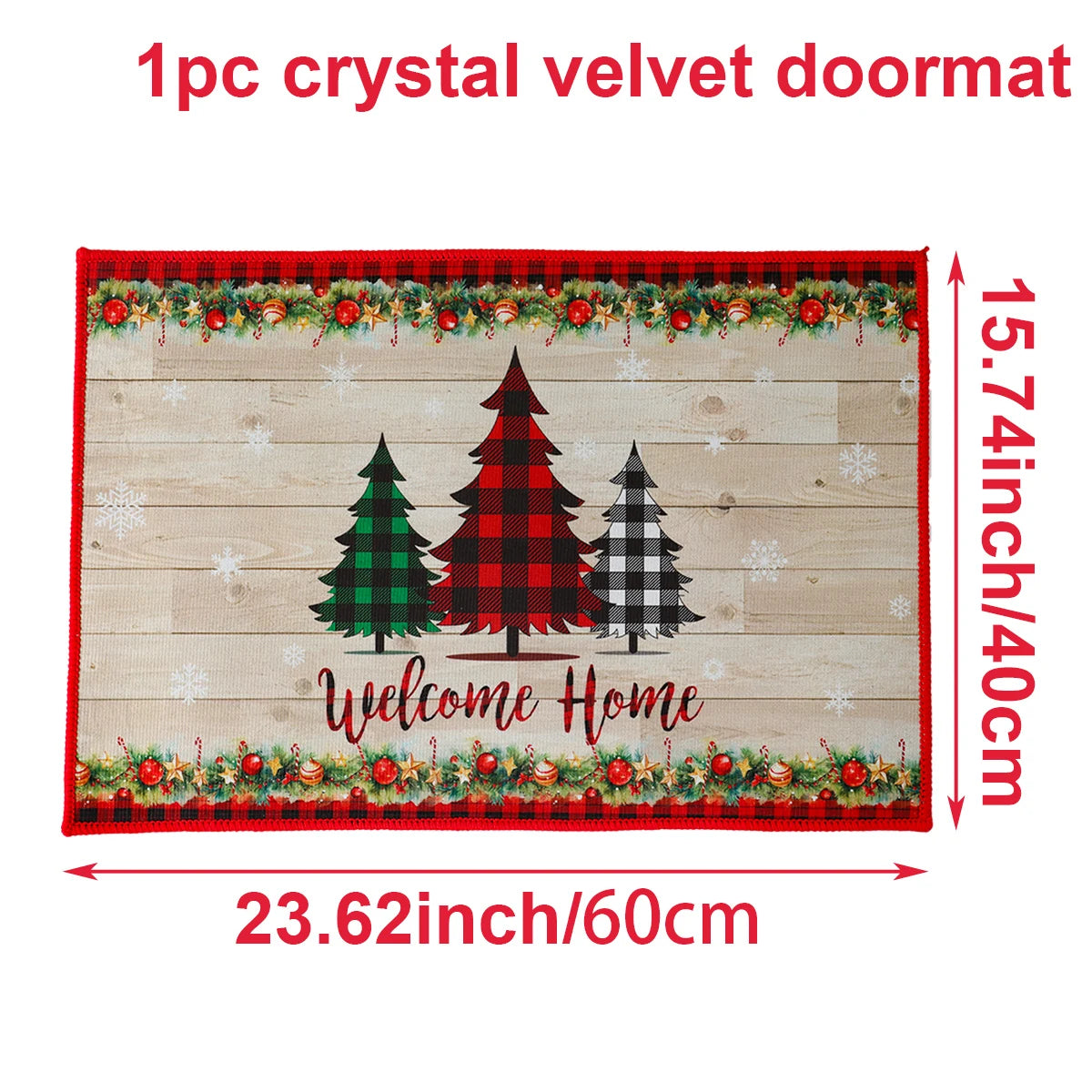 Christmas Door Mat Santa Claus Outdoor Decor For Home Merry Christmas 2025 Xmas