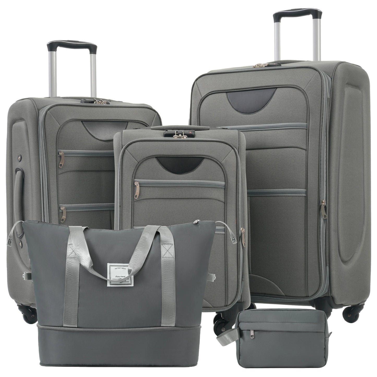 Softside Luggage Set 5 Piece Expandable Spinner Lightweight