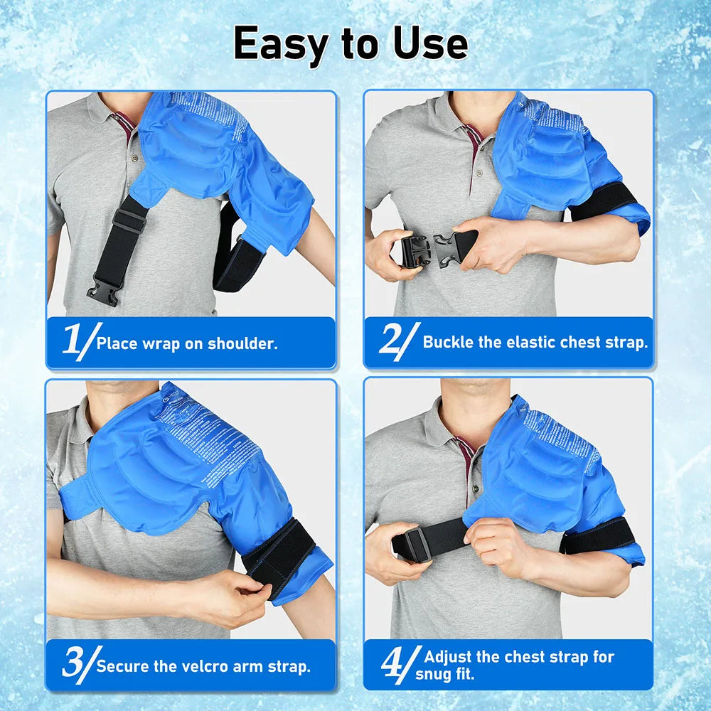 Shoulder Ice Pack Wrap For Hot Cold Therapy And Pain Relief Support Brace