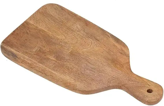 Wood Cutting Board 17x19 Mango Wood with Handle for Serving and Chopping