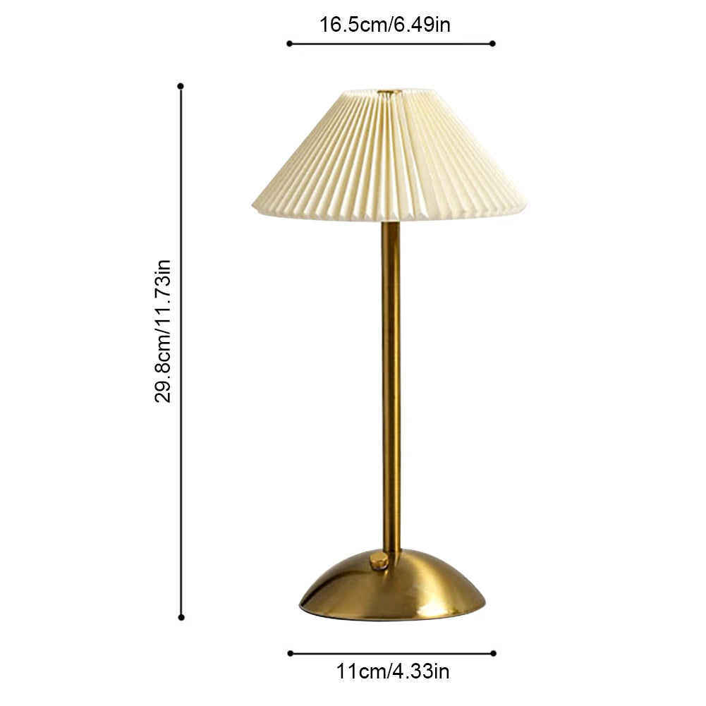 Nordic Pleated Table Lamp USB Charging Art Atmosphere Lamp