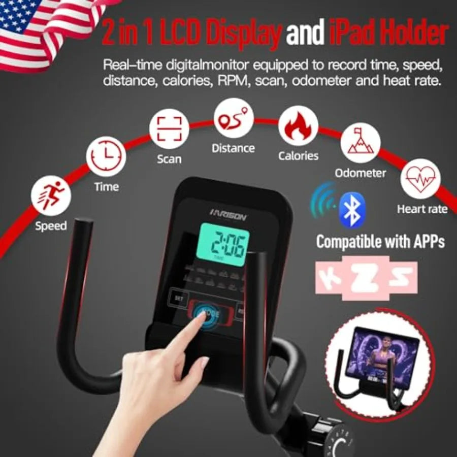 Recumbent Exercise Bike With 400Lbs Weight Capacity Magnetic Resistance System