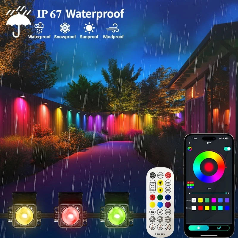 MIMIRGB Smart Eave Lights IP67 Waterproof LED String Lights Christmas Decor