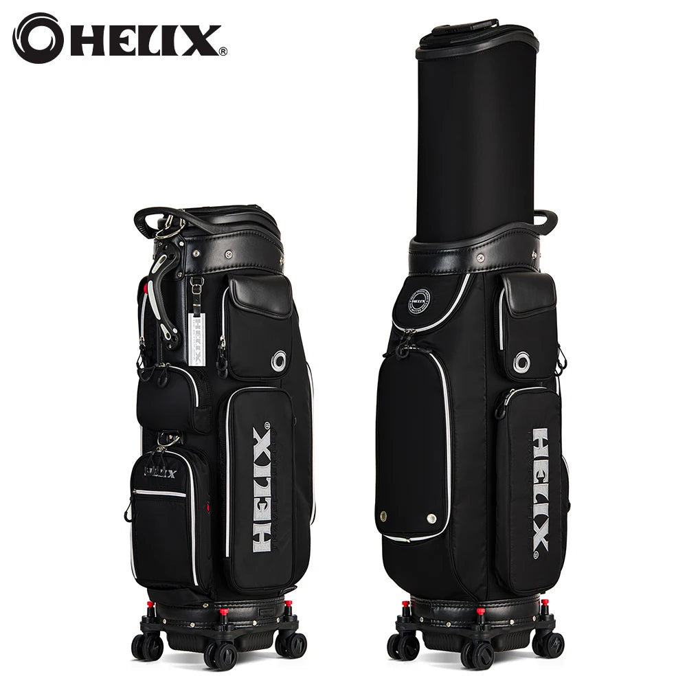 Helix Golf Travel Bag Wheels Lightweight Nylon 6 Way Divider