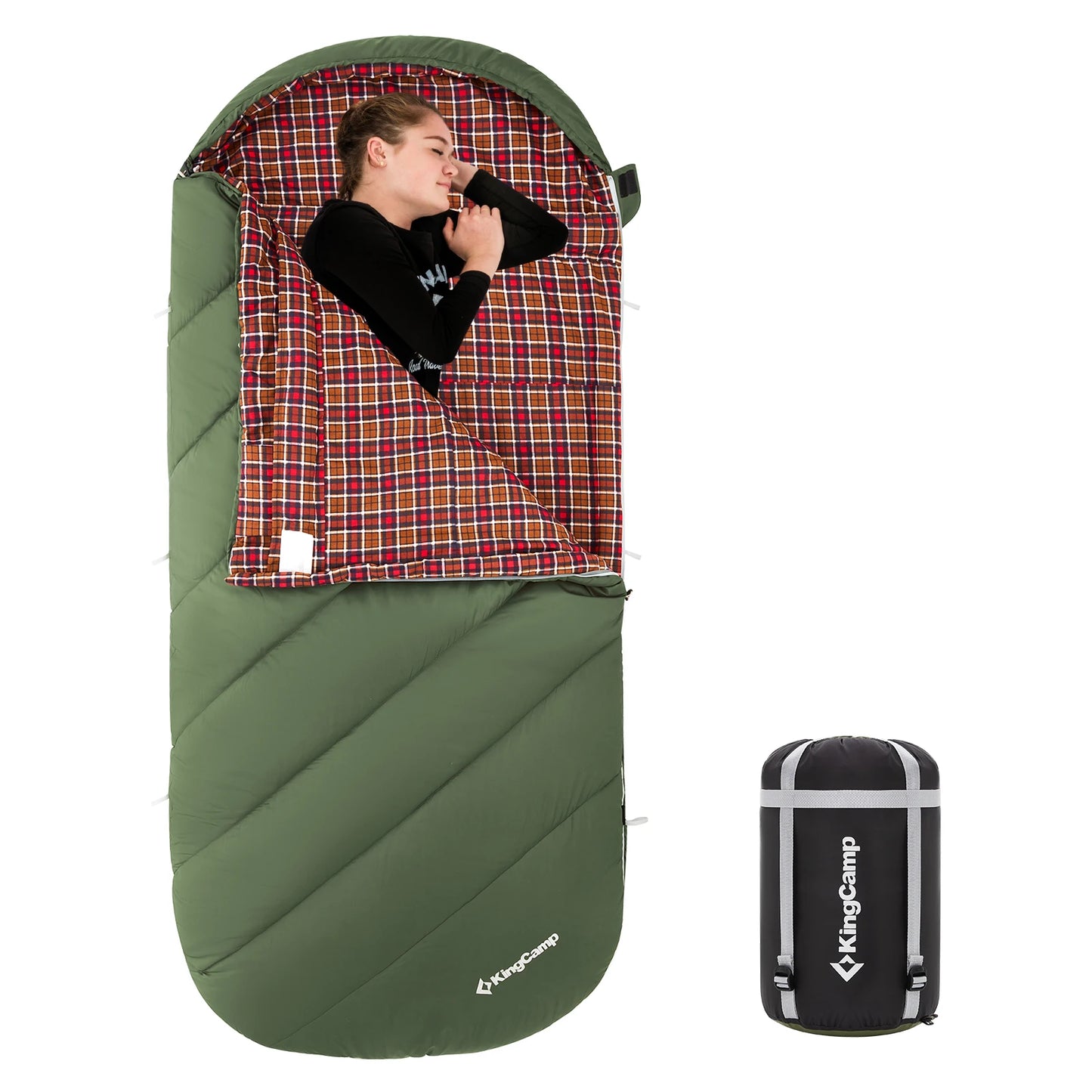 KingCamp Waterproof Flannel Sleeping Bag For Adults XL