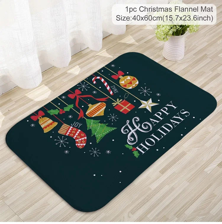 Christmas Door Mat Santa Claus Outdoor Decor For Home Merry Christmas 2025 Xmas
