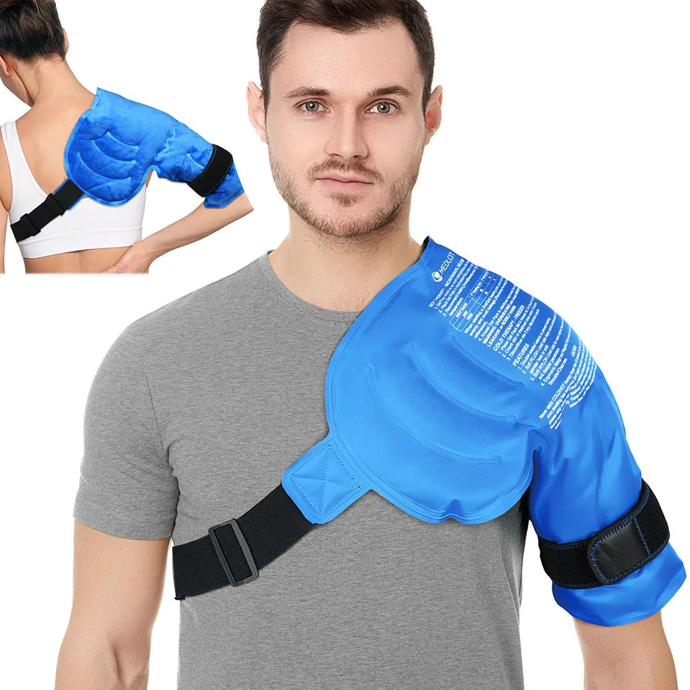 Shoulder Ice Pack Wrap For Hot Cold Therapy And Pain Relief Support Brace