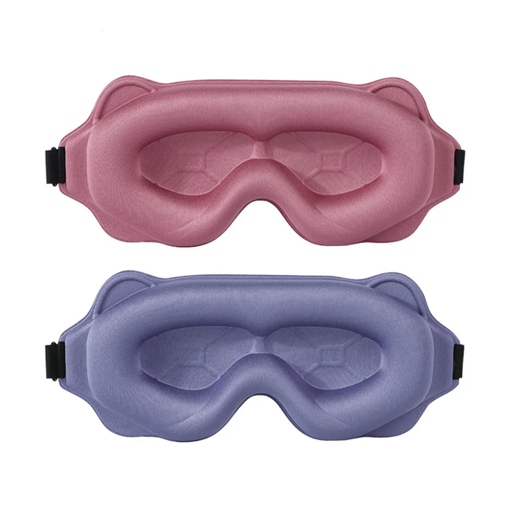 3D Sleep Mask Memory Foam Blockout Light Eyeshade Portable Travel Comfort