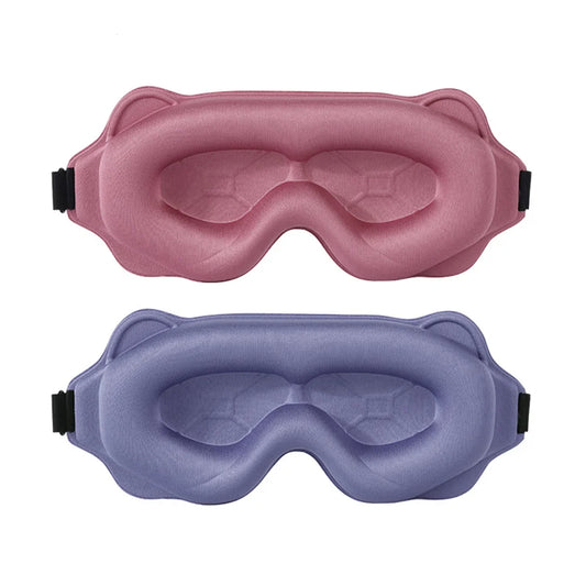 3D Sleep Mask Memory Foam Blockout Light Eyeshade Portable Travel Comfort