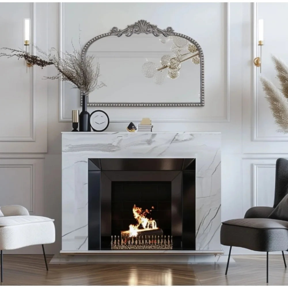 Arched Decorative Mirror 24 By 34 Inches With Gold Accents For Home Decor