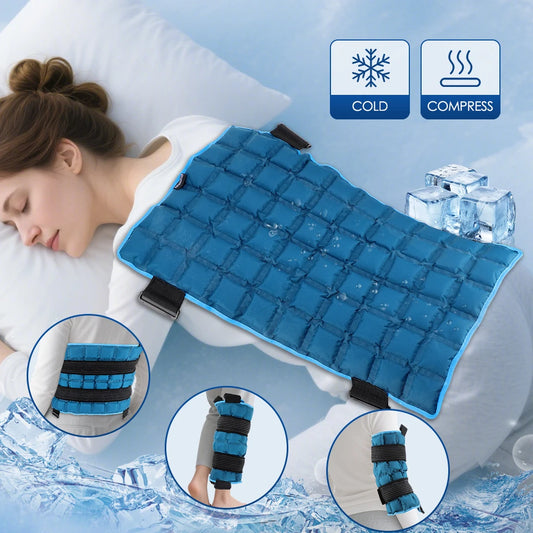 Large 13x22 Inch Reusable Ice Pack for Back Relief Cold Therapy Wrap