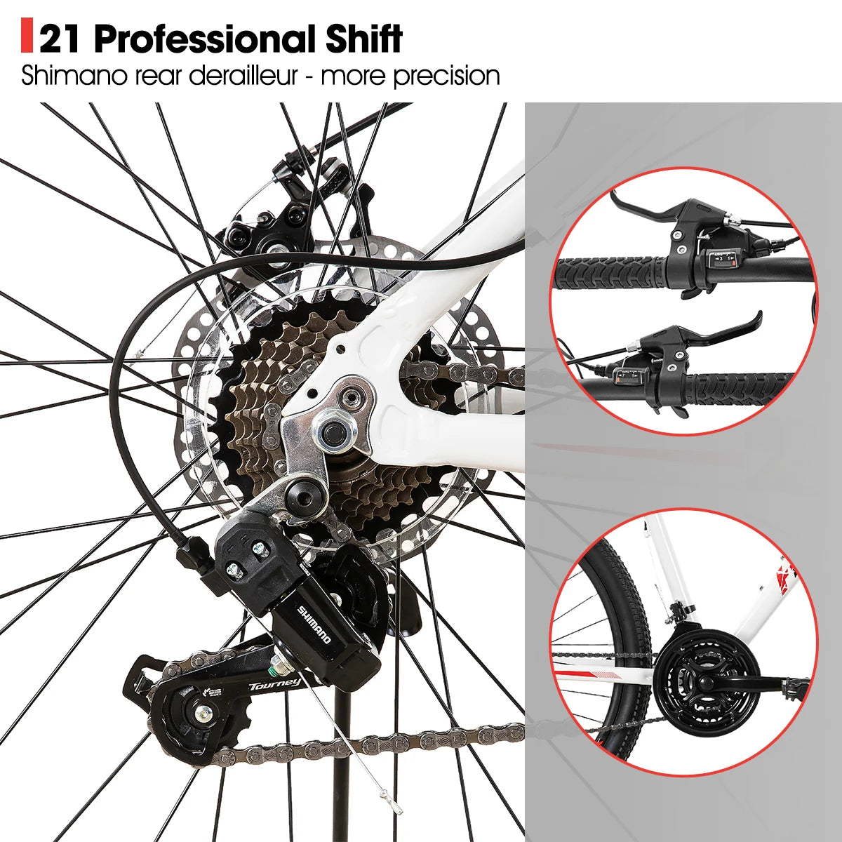 Hiland Mountain Bike Women 21 Speed Lockout Fork Aluminum