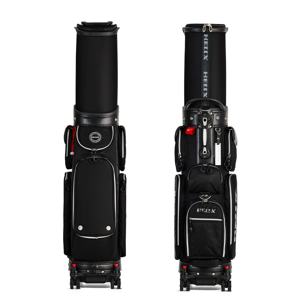 Helix Golf Travel Bag Wheels Lightweight Nylon 6 Way Divider