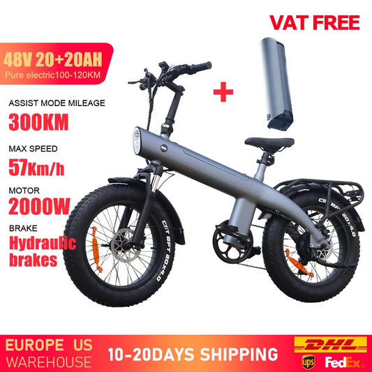 HX Q3 E Bike 2000W 48V 20Ah Fat Tire 20Inch Mountain Bike