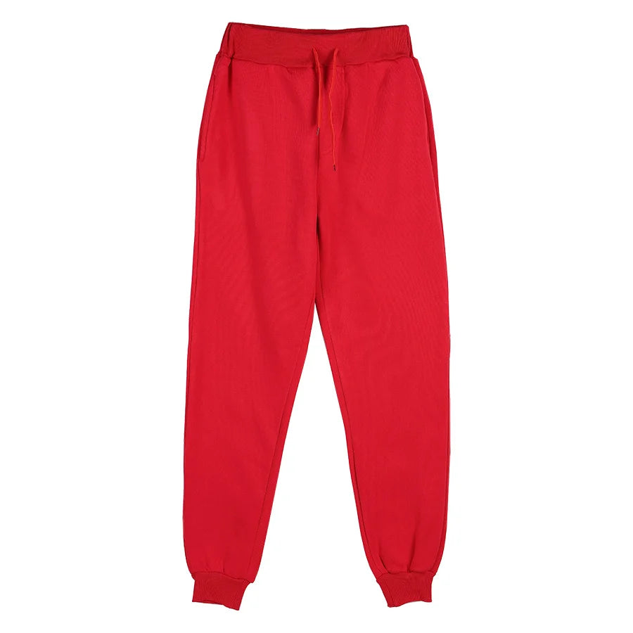 Unisex Fleece Sweatpants Casual Joggers Elastic Waist Running Winter Pants