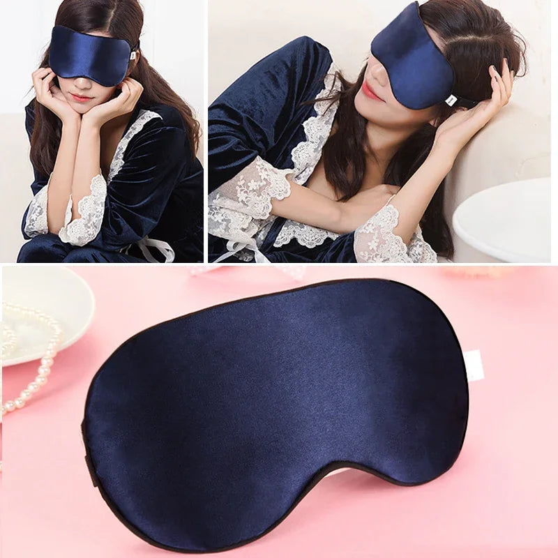 Mulberry Silk Sleep Mask For Sleeping Light Blocking Soft Comfort Eye Cover
