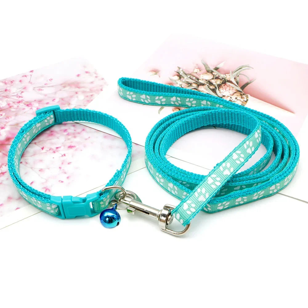 Dog And Cat Print Leash Adjustable Outdoor Walking For Small Breeds Chihuahua