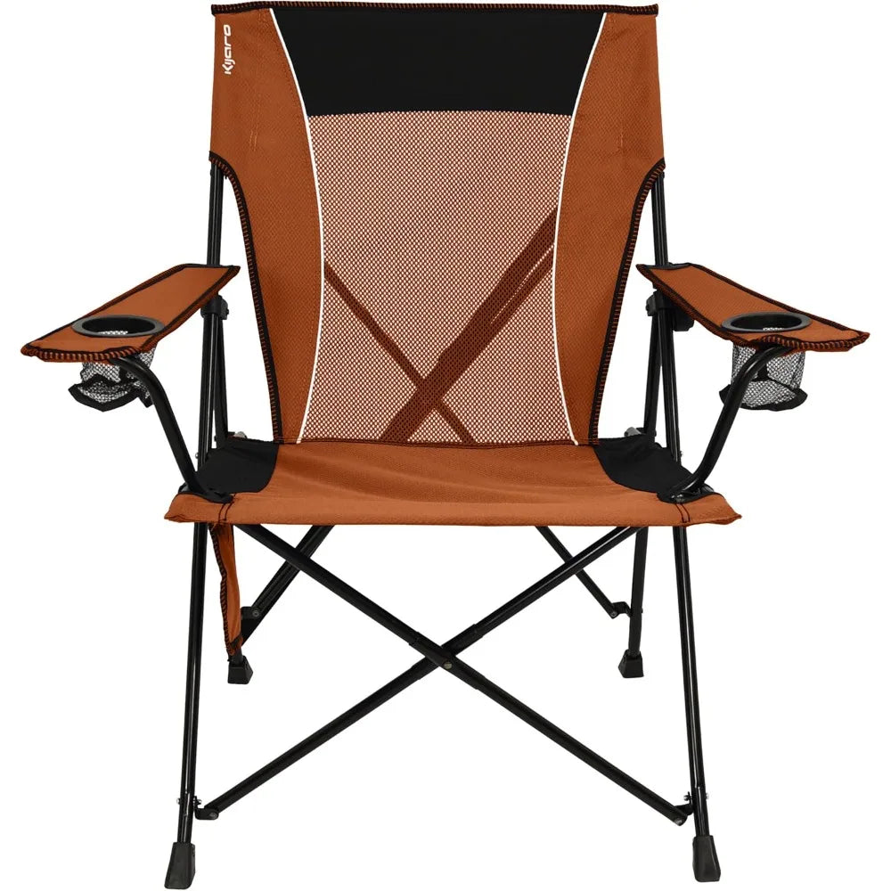 Victoria Desert Orange Dual Lock Camping Chair Portable