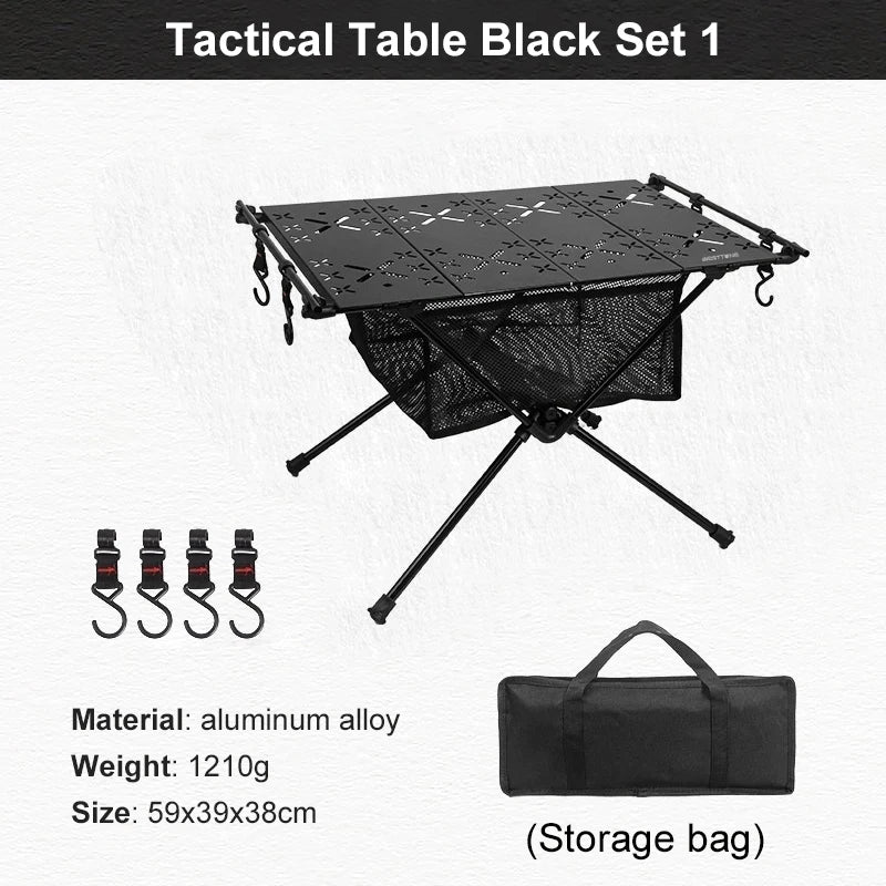 WestTune Folding Camping Table Aluminum Lightweight Portable Table With Mesh Bag