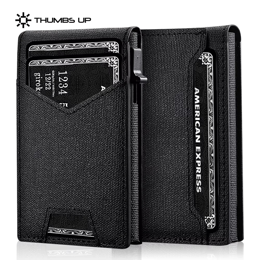 IWANTTI Minimalist Slim Cardholder RFID Blocking Front Pocket Wallet For Men