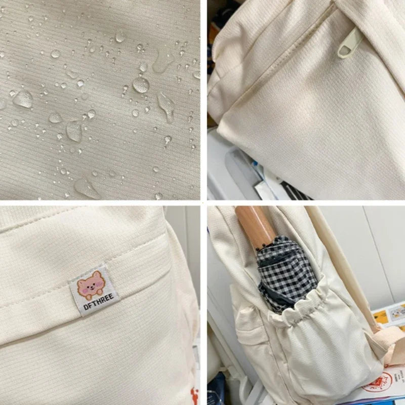 Waterproof Nylon Women Travel Backpacks School Teens