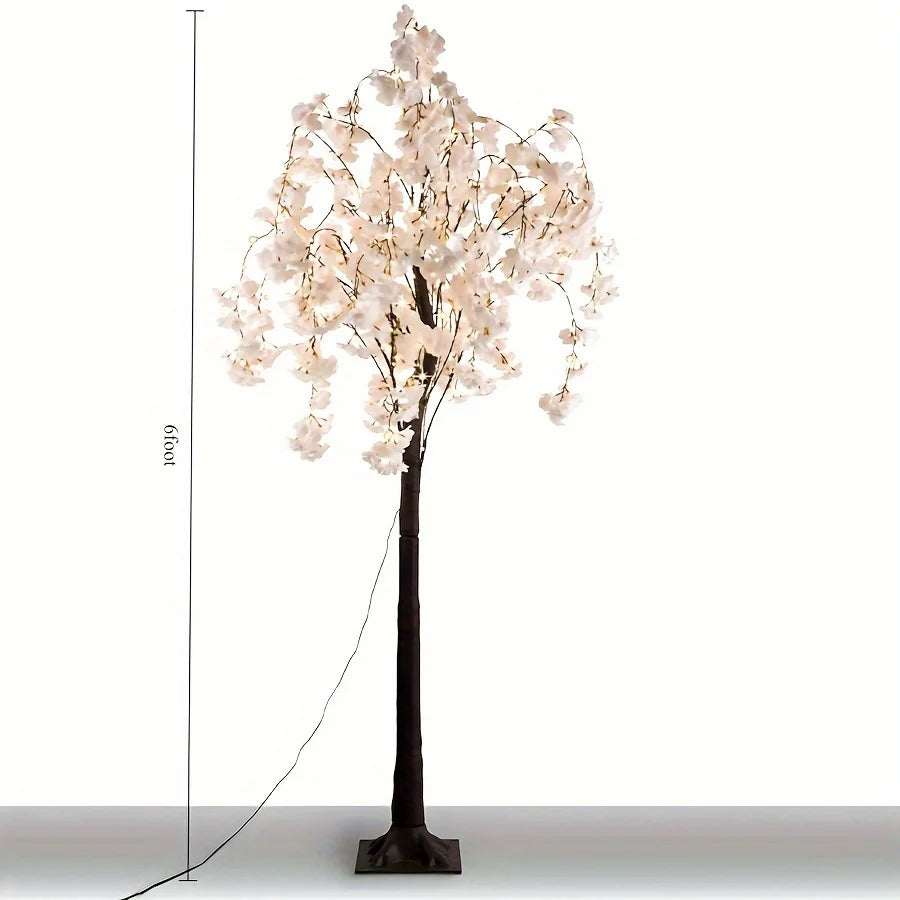 Cherry Blossom 6ft Indoor Lighted Tree 450 LED Lights