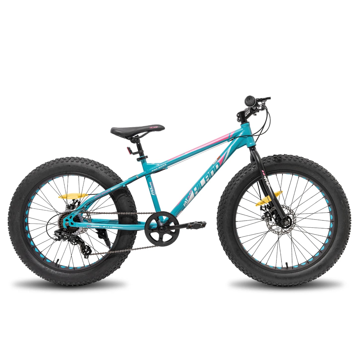 Hiland 20 Inch Kids Fat Tire Mountain Bike Shimano 7 Speed Dual Disc Brakes
