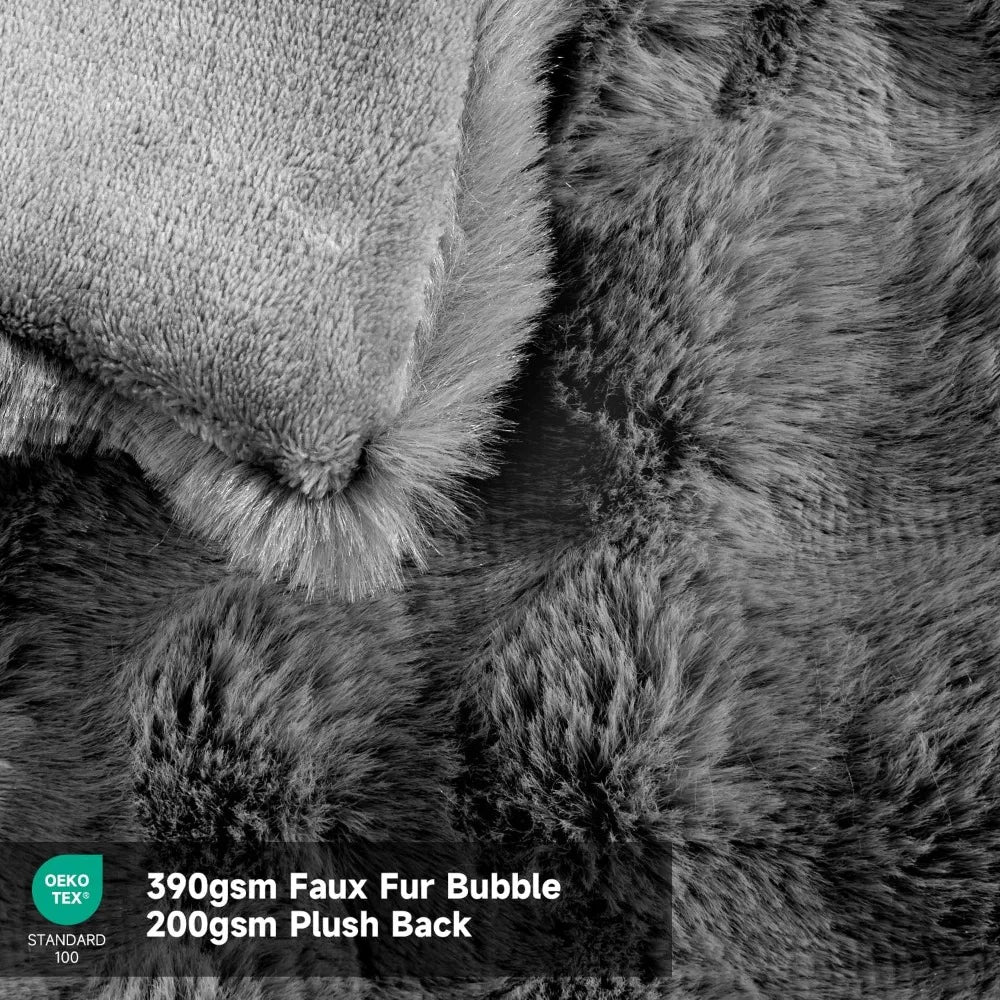 Queen Size Electric Blanket Plush Design With 5 Temperature Settings Auto Off