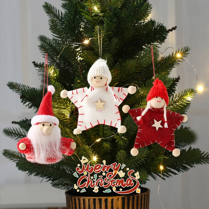 Santa Claus Christmas Tree Ornament Hanging Pendant Doll 2025 Festive Home Decor