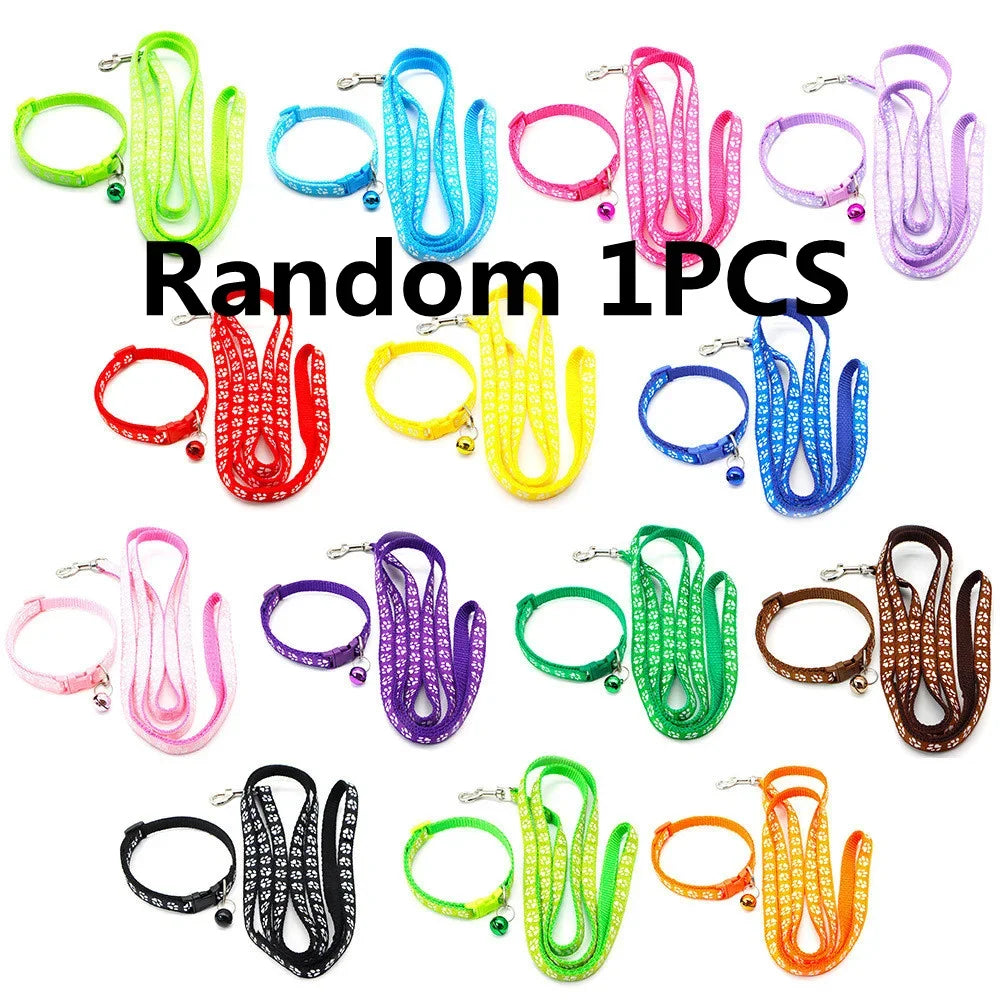 Dog And Cat Print Leash Adjustable Outdoor Walking For Small Breeds Chihuahua